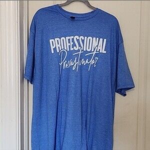 NWOT Professional Procrastinator Gildan Columbia Blue Graphic T-Shirt 2X